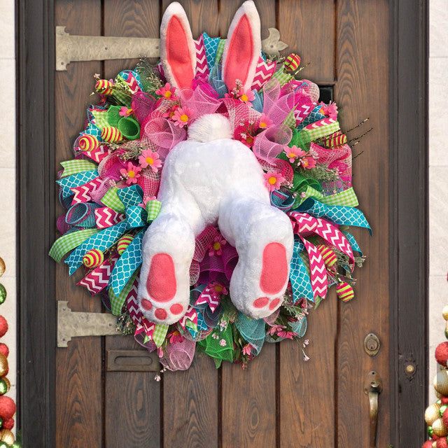 Decorațiuni amuzante de Paște pe ușă - mai multe variante