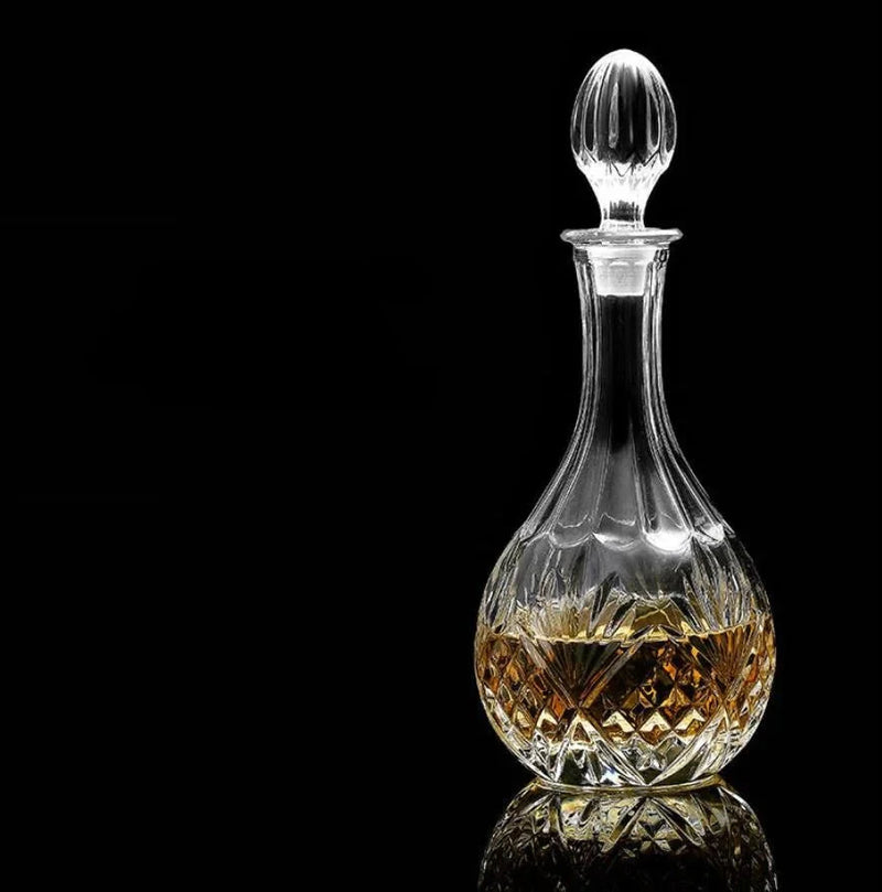 ImperialGlass™ Glass Whiskey Decanter - sticlă de bar de lux din sticlă de cristal