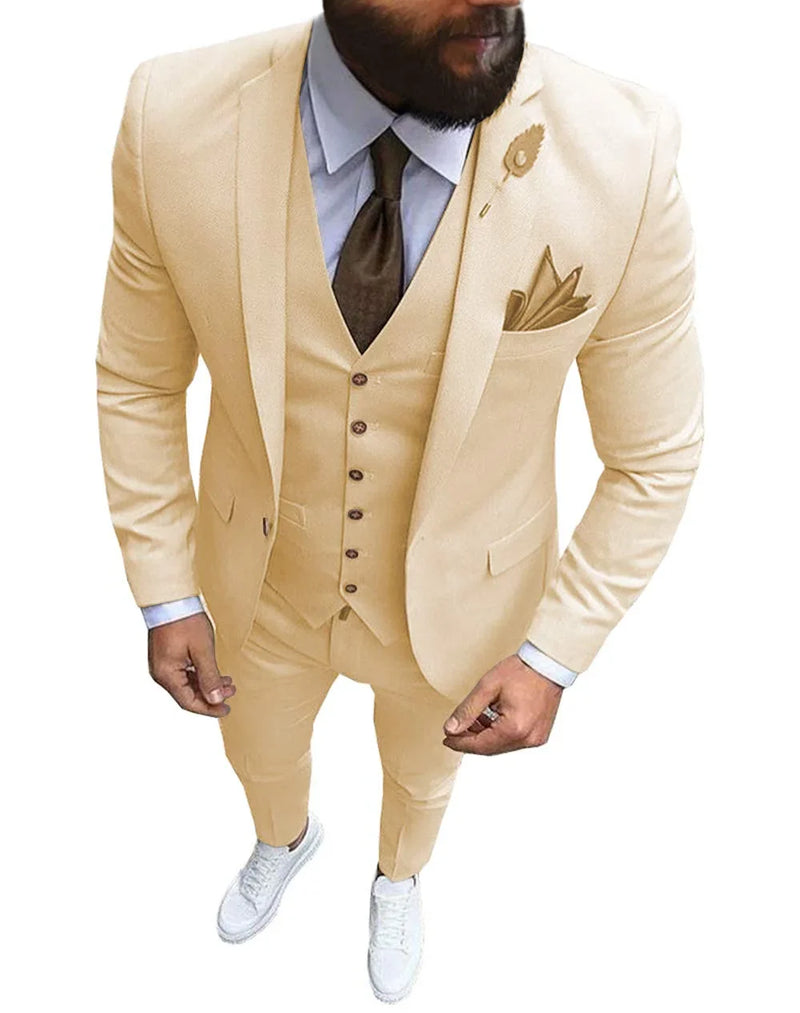 Costum bărbătesc Slim-fit pentru nuntă - mai multe variante