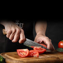 Cuțit universal de bucătărie HEZHEN din oțel damascat