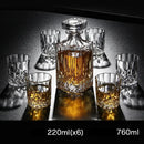 Carafe pentru vodcă și whisky - sticlă și pahar din sticlă de cristal