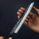 Cuțit de bucătărie japonez fabricat din oțel compozit cu 3 straturi