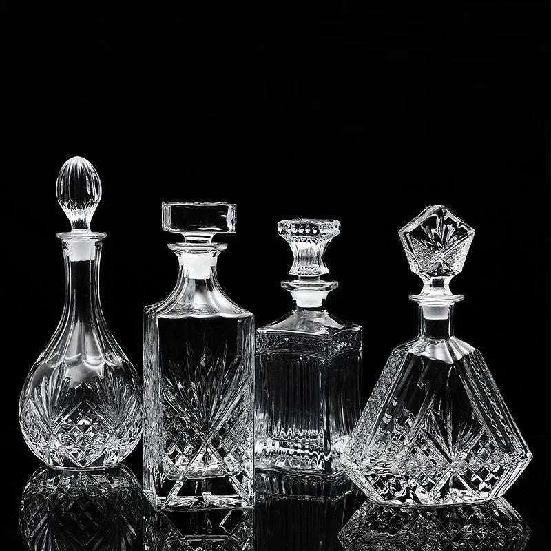 ImperialGlass™ Glass Whiskey Decanter - sticlă de bar de lux din sticlă de cristal