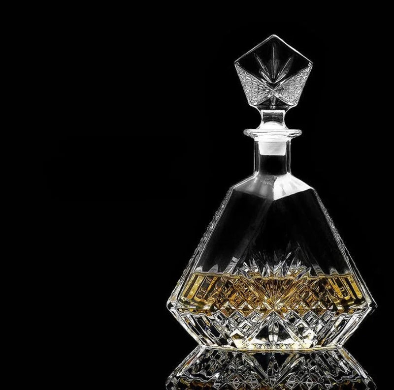 ImperialGlass™ Glass Whiskey Decanter - sticlă de bar de lux din sticlă de cristal