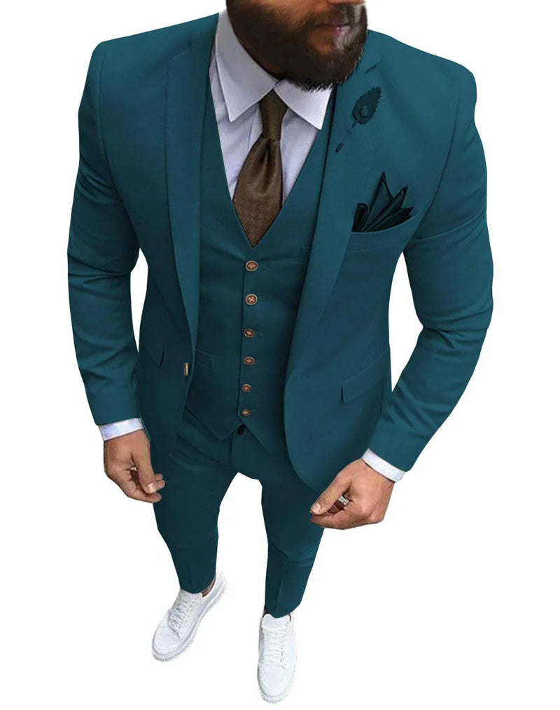 Costum bărbătesc Slim-fit pentru nuntă - mai multe variante