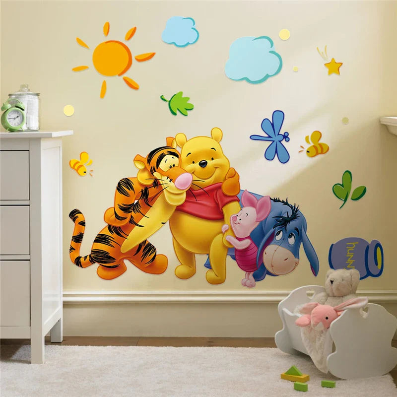 Autocolant de perete 3D pentru copii mari Winnie the Pooh