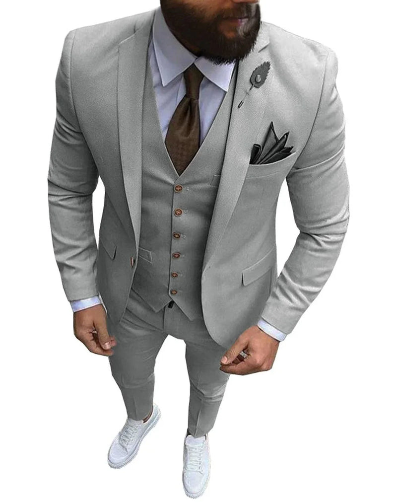 Costum bărbătesc Slim-fit pentru nuntă - mai multe variante