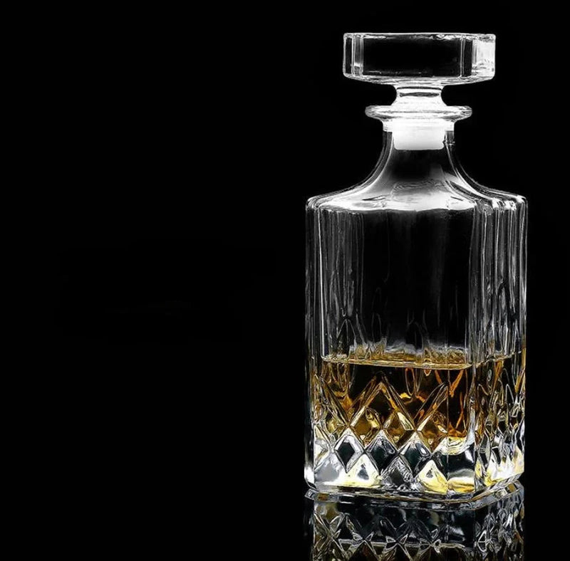 ImperialGlass™ Glass Whiskey Decanter - sticlă de bar de lux din sticlă de cristal