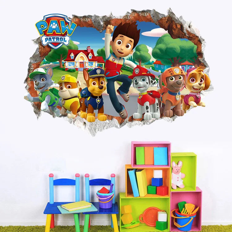 Mare copii de perete autocolant Paw Patrol