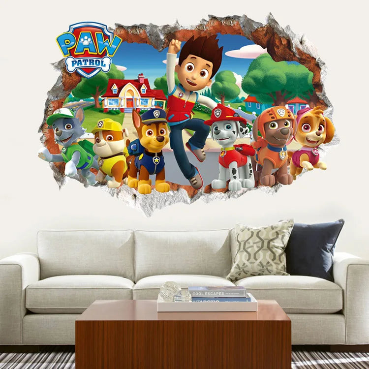 Mare copii de perete autocolant Paw Patrol