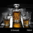 Carafe pentru vodcă și whisky - sticlă și pahar din sticlă de cristal