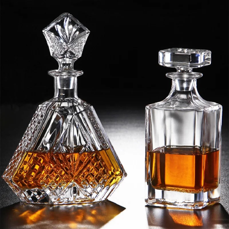 ImperialGlass™ Glass Whiskey Decanter - sticlă de bar de lux din sticlă de cristal