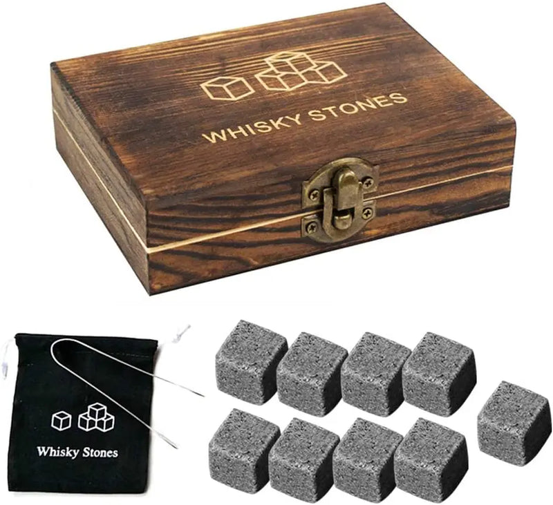 Set cadou pentru whisky - pietre de răcire din granit