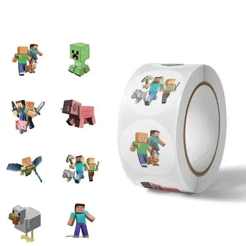 Autocolante pentru copii Minecraft - 500 buc