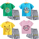 Set de vară pentru copii pantaloni scurți și tricou Pokemon - mai multe variante