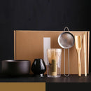 Set de ceai Matcha japonez - set din 6 piese cu bol, lingură, bici și strecurătoare