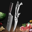 Set de cuțite de bucătărie SharpMaster™ cu model Damascene și foarfece