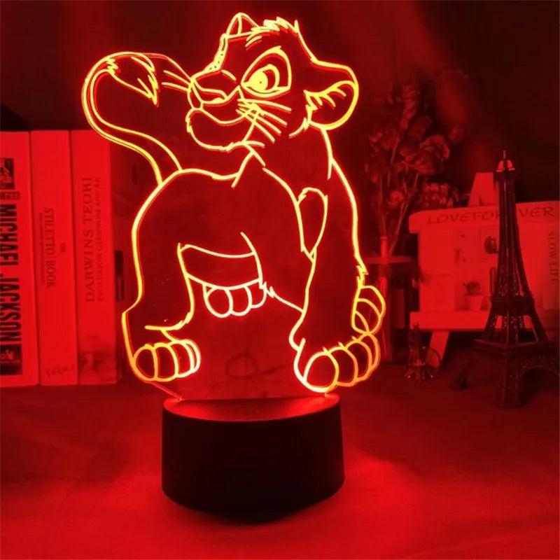 Lampă cu iluzii 3D Regele Leu - mai multe variante