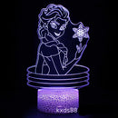 Lampă cu iluzii 3D Frozen - mai multe variante