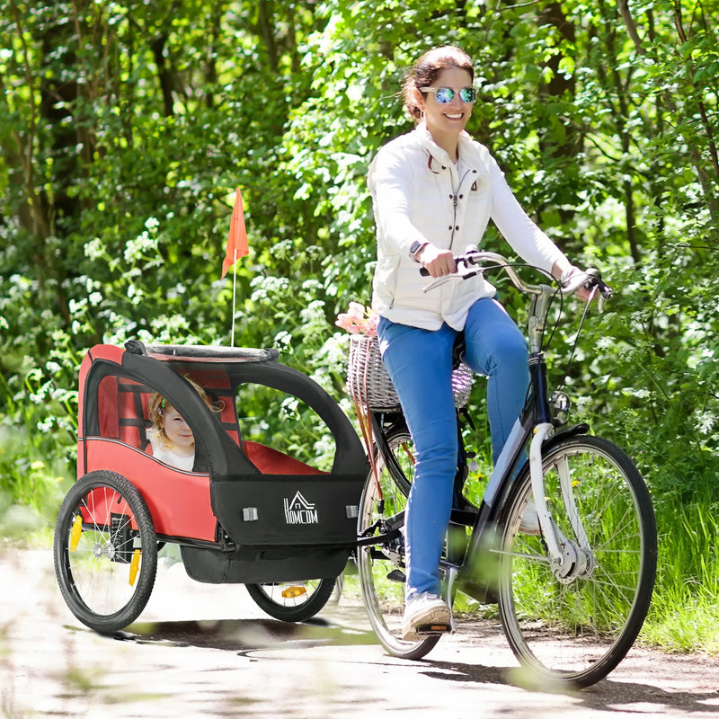 Remorcă pentru biciclete pentru copii - 2 locuri