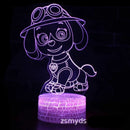 Lampă cu iluzie 3D Paw Patrol - mai multe variante