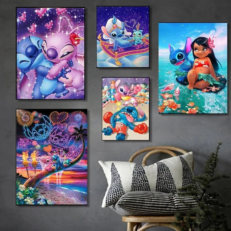 Proiectarea picturii pentru copii Stitch - mai multe variante