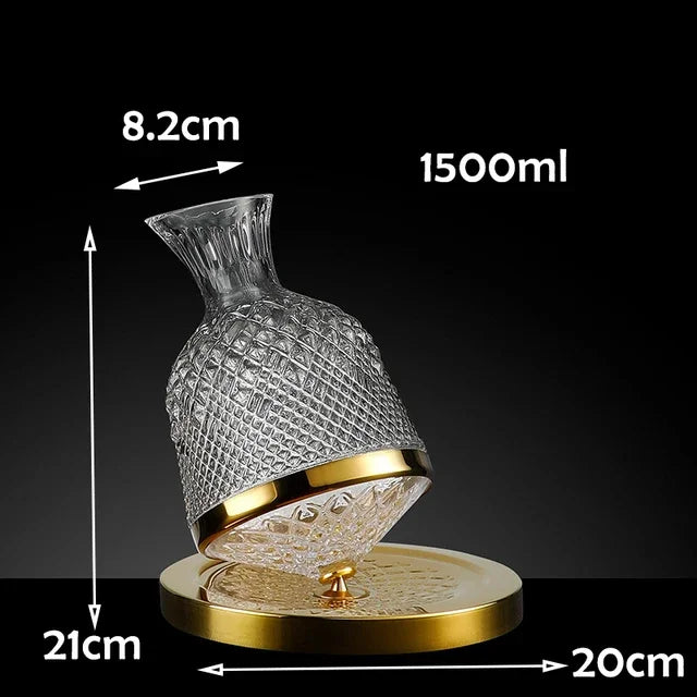 Decantor de vin cu design - decantor rotativ 360°, 1,5 l