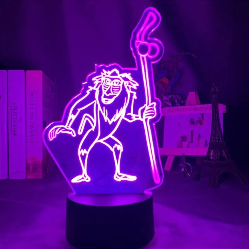 Lampă cu iluzii 3D Regele Leu - mai multe variante