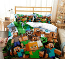 Lenjerie de pat pentru copii Minecraft - mai multe variante
