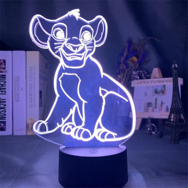 Lampă cu iluzii 3D Regele Leu - mai multe variante
