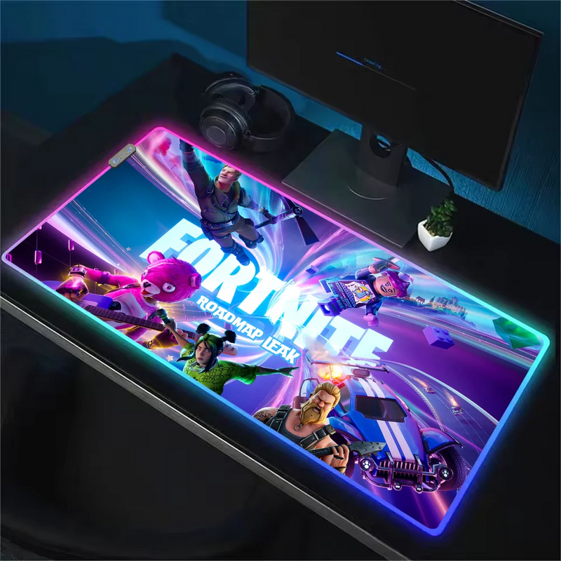 Tastatură și mouse pad luminos Fortnite RGB - mai multe variante