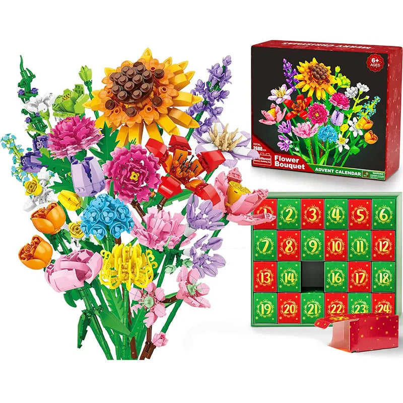 Calendar advent Premium Buchet de flori - mai multe variante
