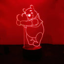 Lampă cu iluzii 3D Winnie The Pooh - mai multe variante