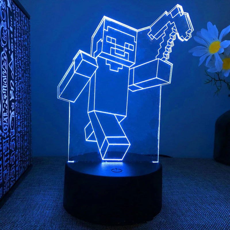 Lampă cu iluzii 3D Minecraft - mai multe variante