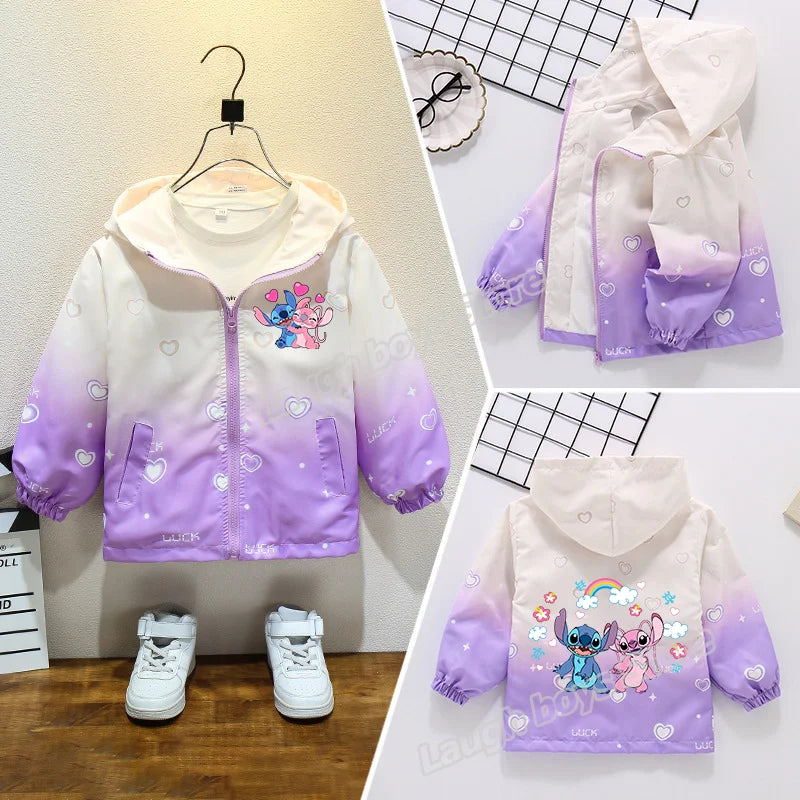 Fete toamna impermeabil sacou Stitch - mai multe variante