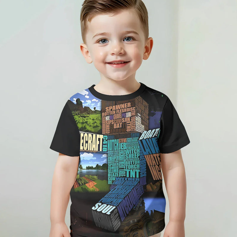 Tricoul elegant pentru copii Minecraft - mai multe variante
