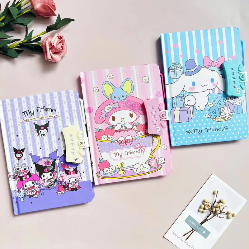 Jurnal de fată cu blocare Sanrio - mai multe variante