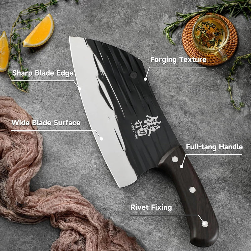 Cuțit profesional de bucătărie / mini cleaver - Oțel inoxidabil