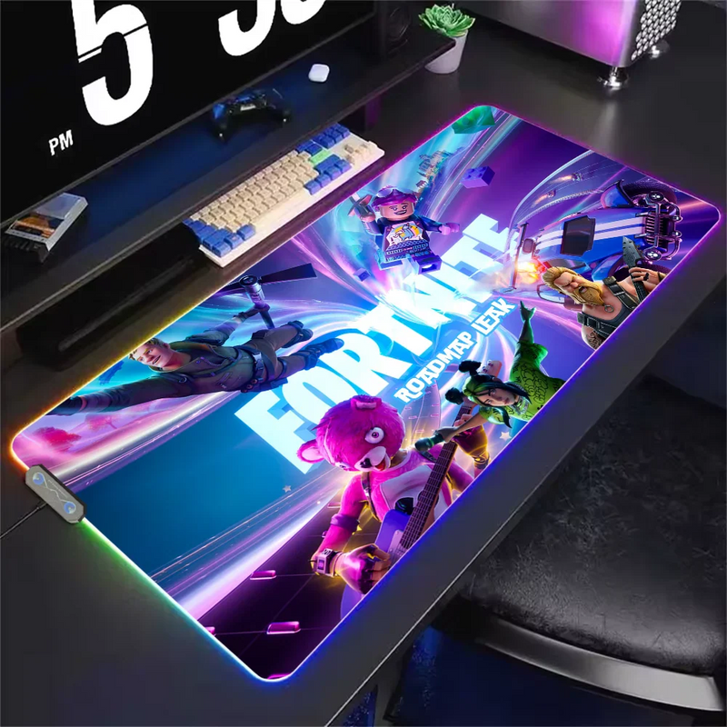 Tastatură și mouse pad luminos Fortnite RGB - mai multe variante