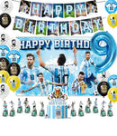 Set de petrecere de fotbal pentru ziua de naștere cu baloane Lionel Messi - mai multe variante