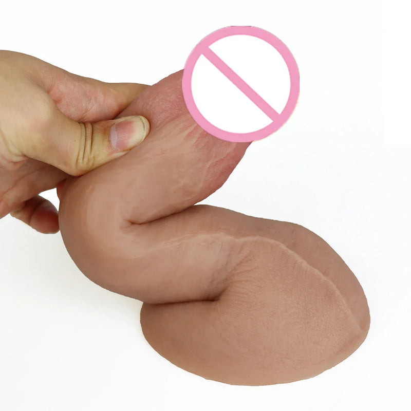 Dildo din silicon cu ventuză puternică - mai multe variante