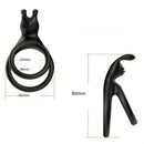 Inel de erecție vibrator cu stimulare clitoridiană