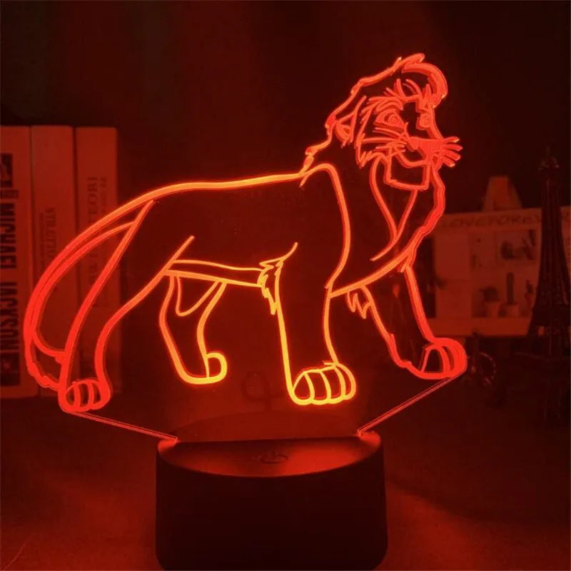 Lampă cu iluzii 3D Regele Leu - mai multe variante
