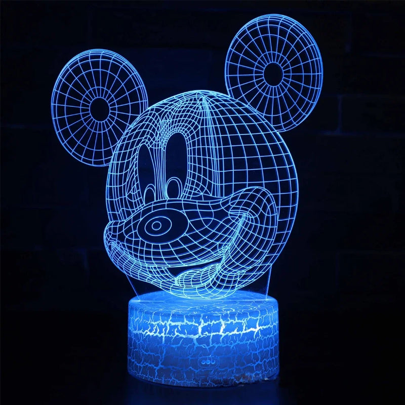 Lampă cu iluzii 3D Mickey Mouse - mai multe variante