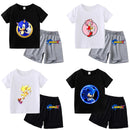 Tricou de vară pentru copii și set de pantaloni scurți Sonic - mai multe variante