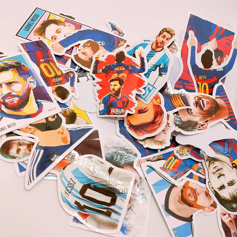 Lionel Messi colorat autocolante de fotbal - mai multe variante