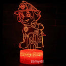 Lampă cu iluzie 3D Paw Patrol - mai multe variante