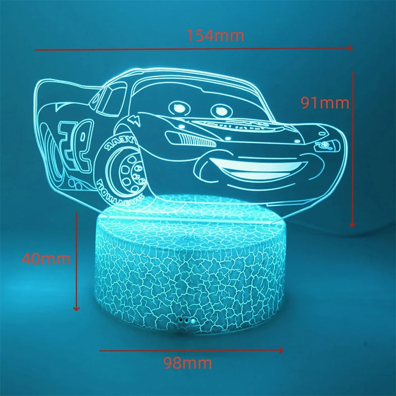 Lampă cu iluzii 3D Cars 3 - Fulger McQueen