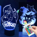 Lampă cu iluzie 3D Pokemon
