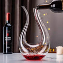 Decantor mare de cristal 1500 ml - decantor manual pentru vin, brandy și șampanie